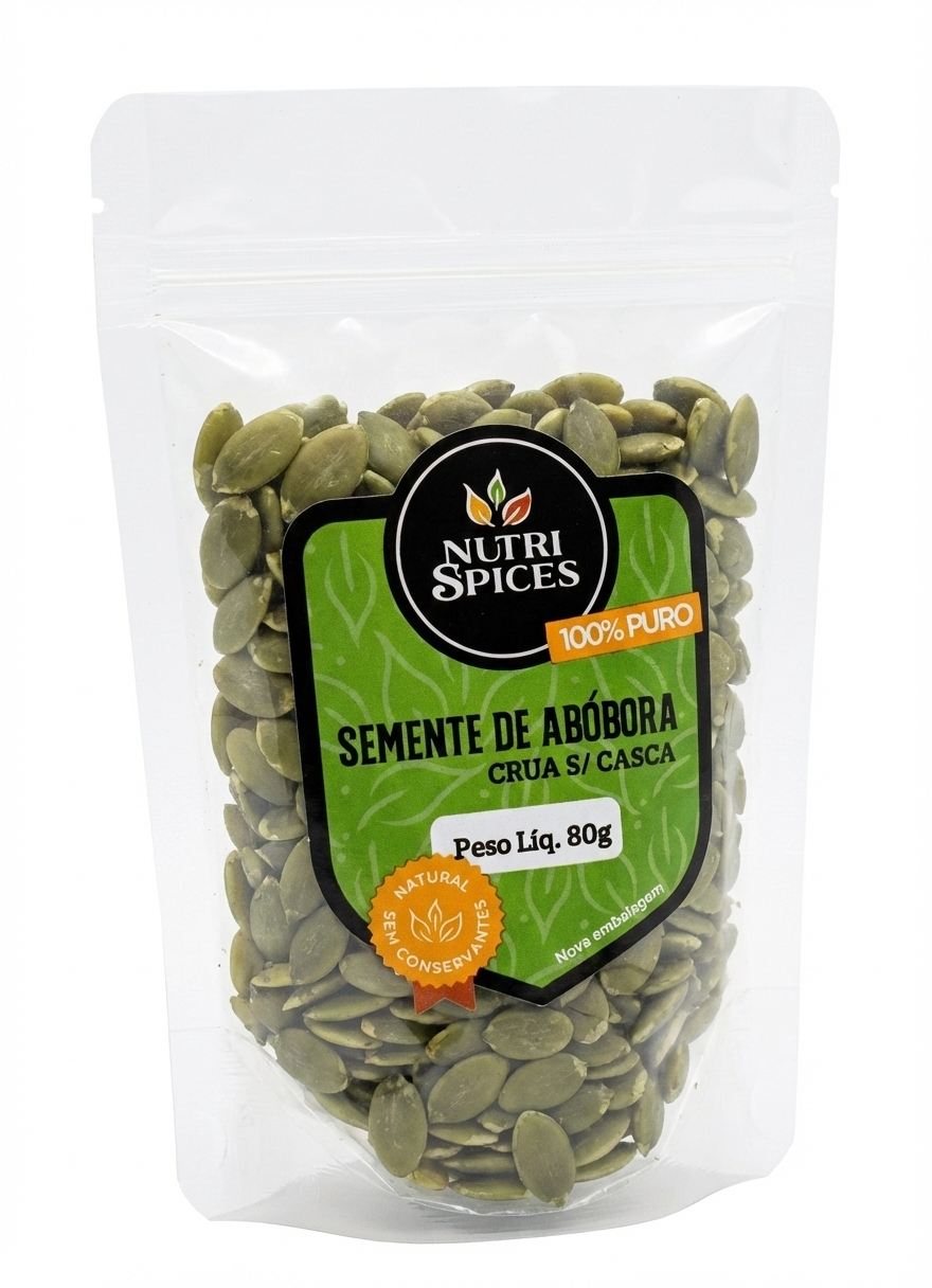 SEMENTE ABOBORA CRUA S/C NUTRISPICES 80G