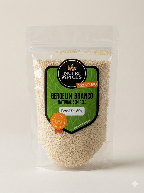 GERGELIM BRANCO NATURAL NUTRISPICES 80G